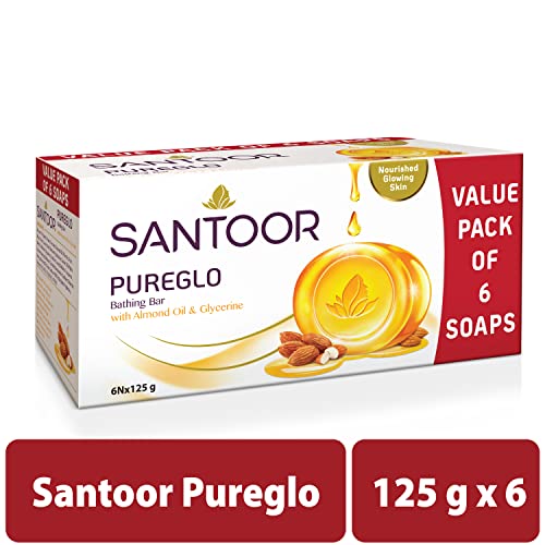 Santoor Glycerine PureGlo Soap 125g Pack of 6 - Image 5
