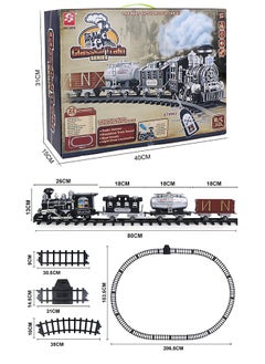 GROIC GROIC Electric Train Set with Remote Control Steam Light Sound and Tracks  - Image 5
