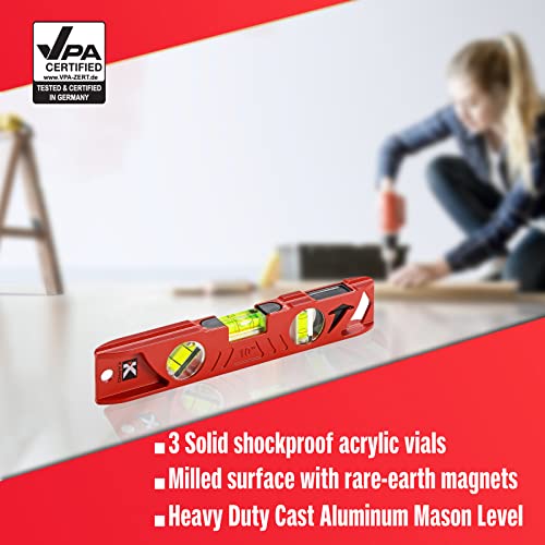 Kapro - 923 Professional Cast Aluminum Torpedo Level - Features Dual-View Plumb Site - Magnetic - VPA Tested - Image 5