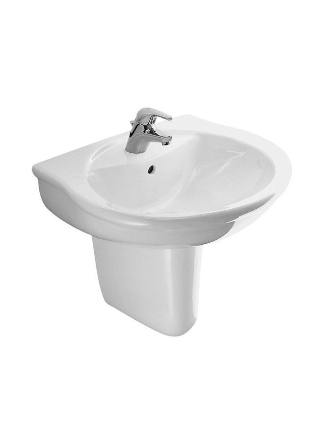 DANUBE HOME Is - San Remo Wash Basin With Half Pedestal White 60X49 E746001 & E749201  - Image 1