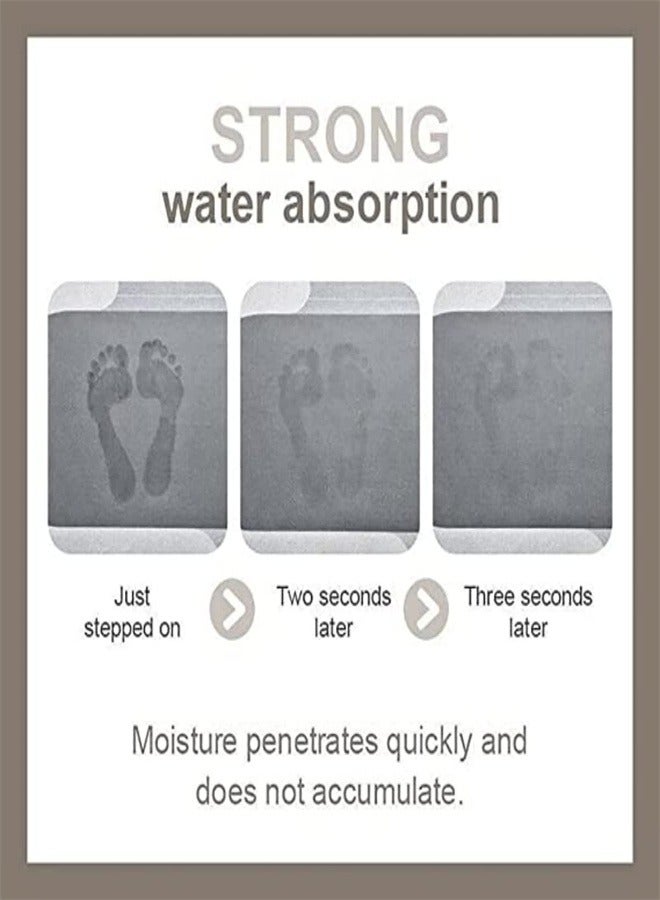 Arabest Quick-Drying Floor Mat, Bathroom Mat Water Absorption Oval Soft and Thin Non Slip Mat 40x60CM - Image 3