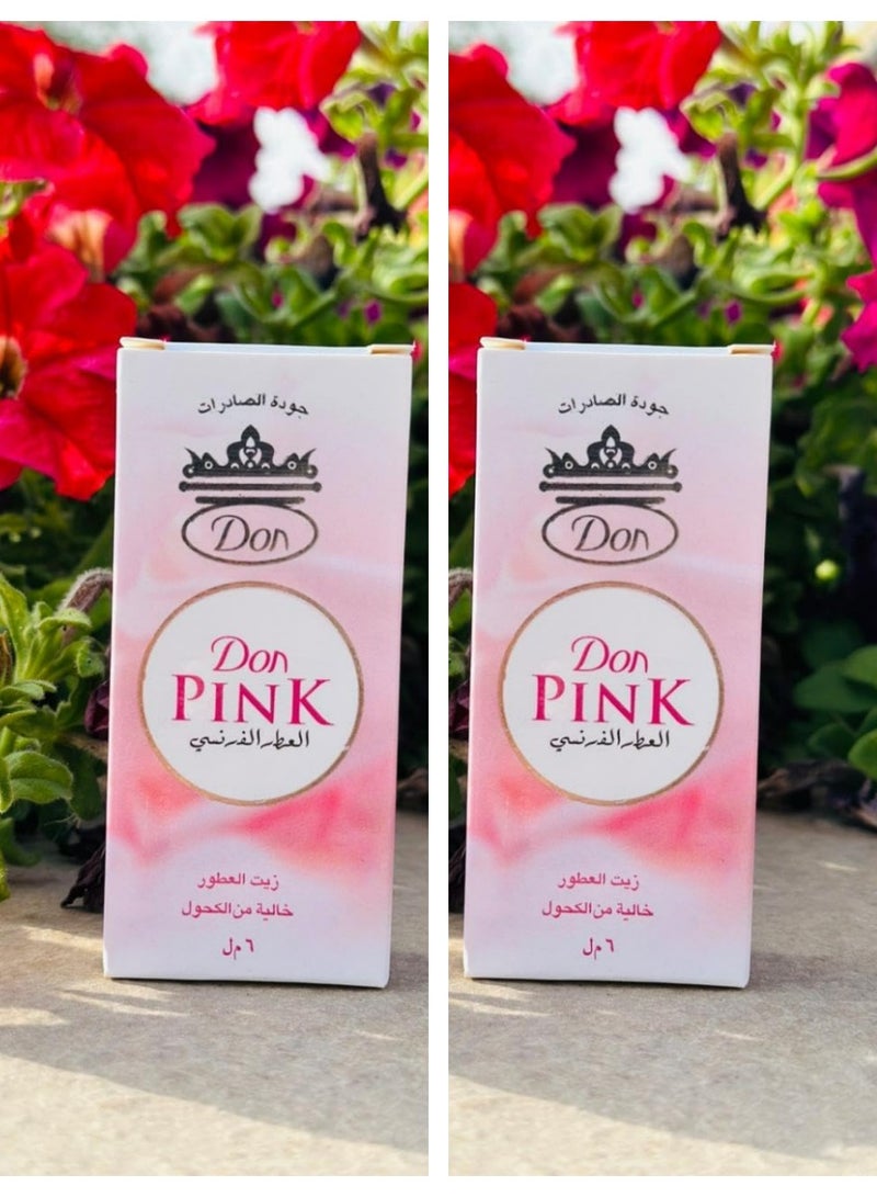 don Pink French Fragrance Roll On Perfume 6 ML 2 Pcs - Image 1