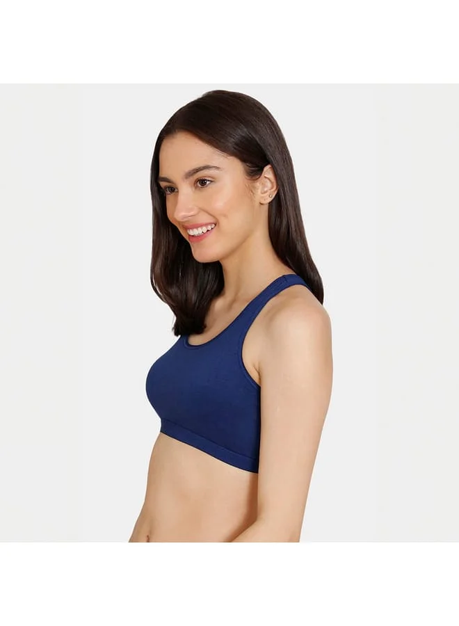 zivame Set of 2 - Zivame Solid Non-Padded Non-Wired Teen Bra with Racerback