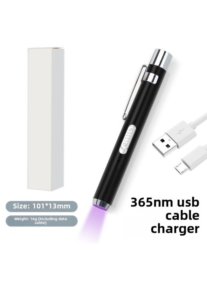 Mini Portable 365 Stainless Steel Engraved Logo Uv Fluorescent Agent Tester Pen Ultraviolet Light Face Mask Daily Use Items