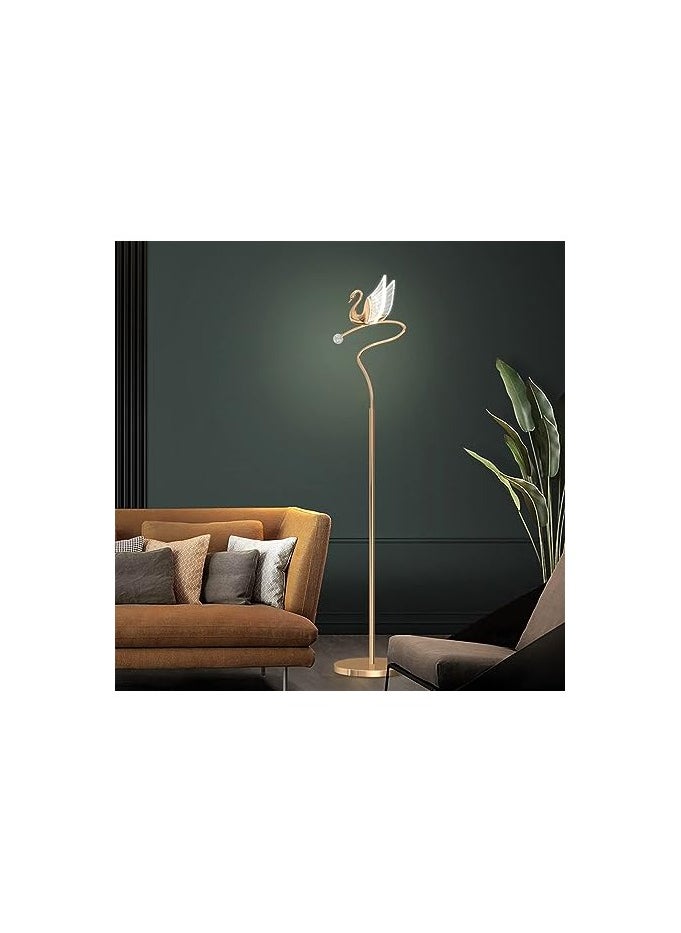 C M E Swan duck floor lamp Gold 300 x 1520 mm  - Image 4