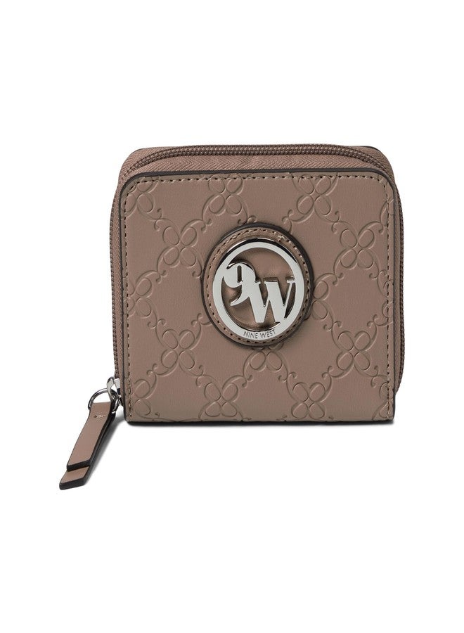 Nine West, Women's, Ellis Slg Small Zip Around, Latte, Small - Image 1