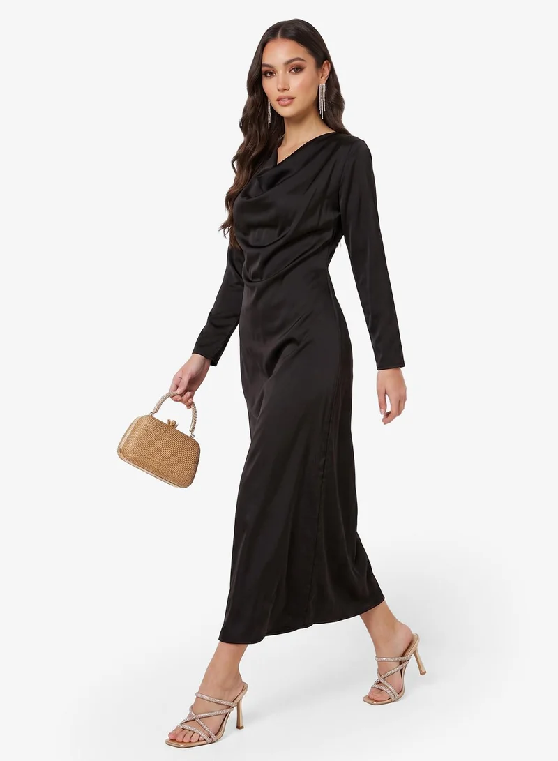 Khizana  Satin Cowl Midi Dress for Women | Best Price UAE