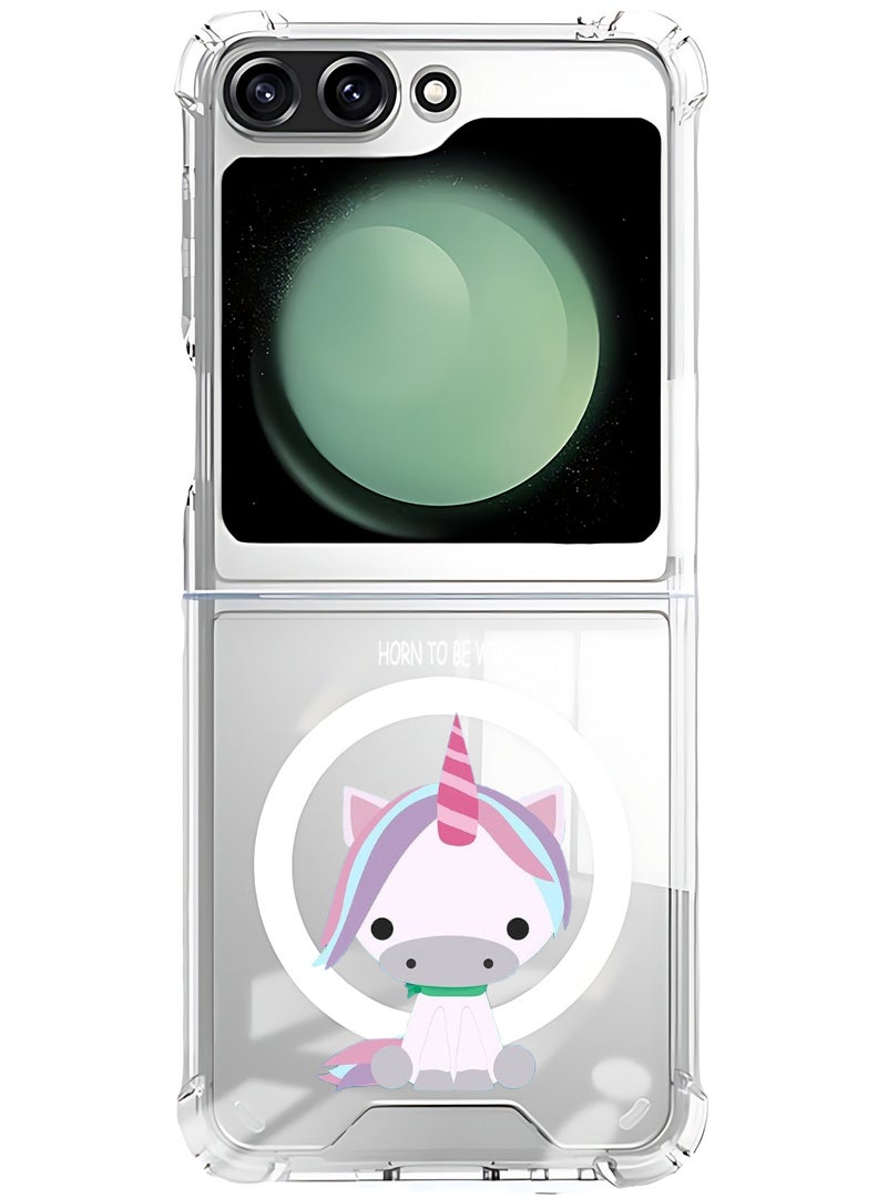 Theodor Magnetic Case for Samsung Galaxy Z Flip 6 Compatible with MagSafe Wireless Charging, Shockproof Phone Bumper Cover born-to-be-wild - Image 1