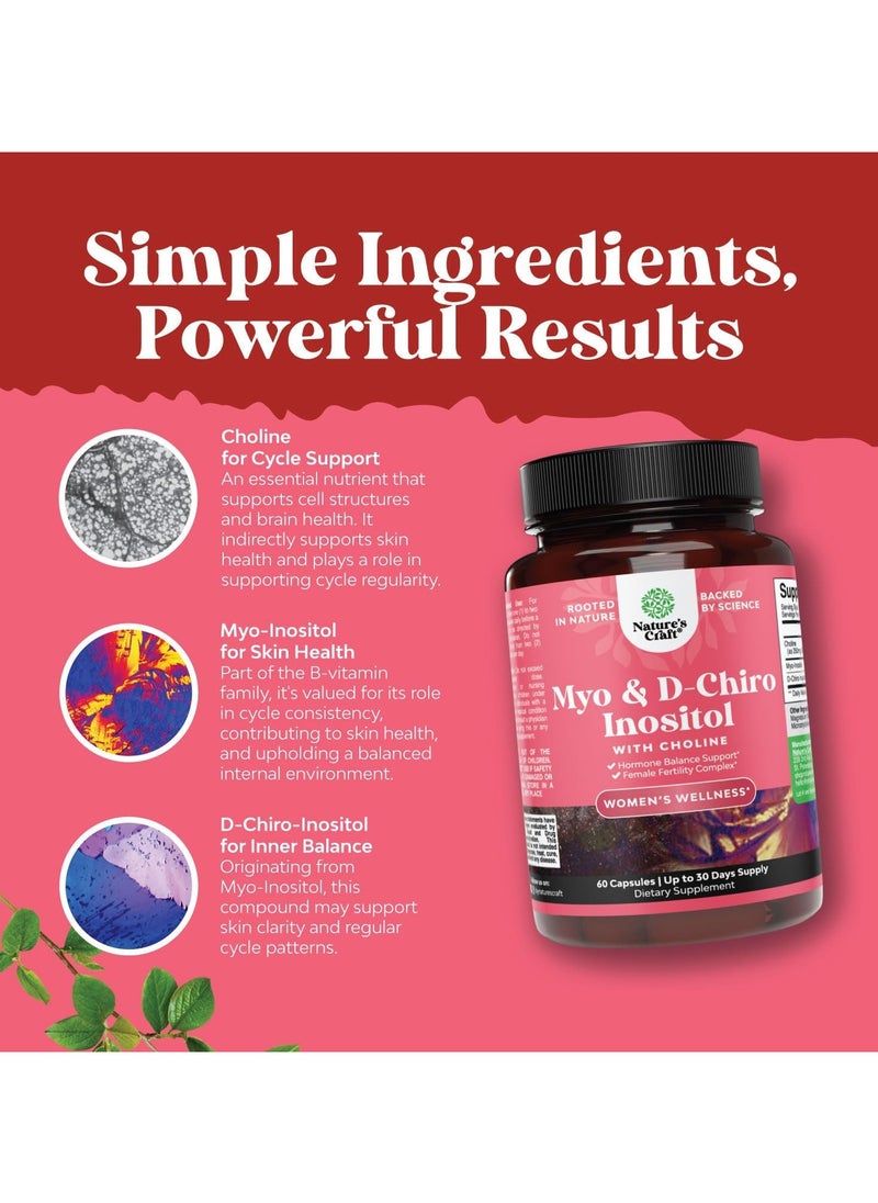 Natures Craft - Myo-Inositol & D-Chiro Inositol 60 Capsules - Image 1