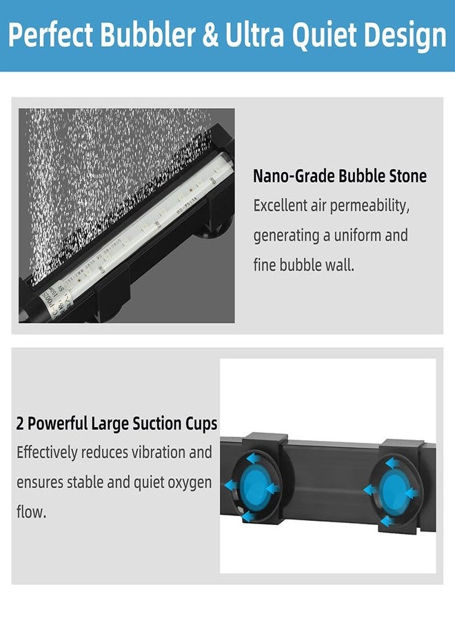 DaToo Submersible Aquarium Light 6Inch Fish Tank Light Bubbler Wall with Air Bubble Hole IP68 Waterproof Color Changing Led Light for Freshwater and Saltwater Aquariums Fish Tanks - Image 3