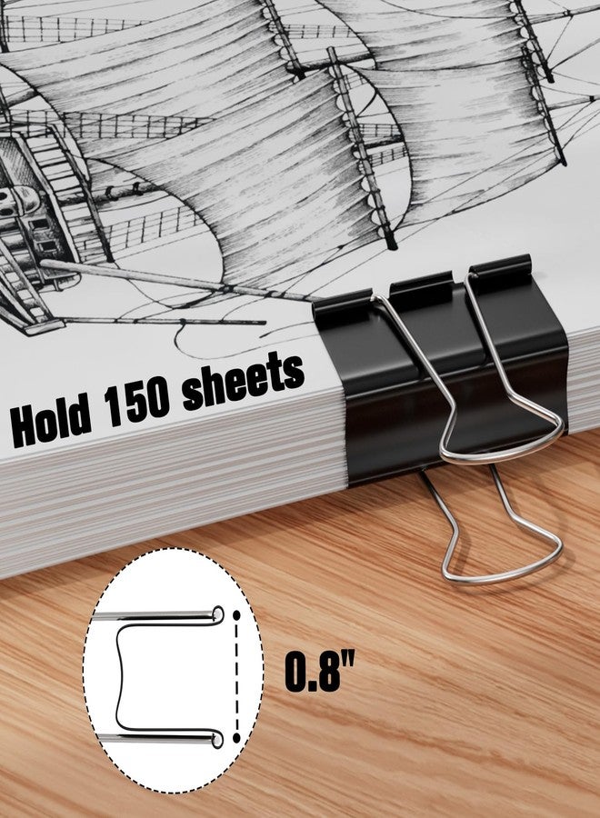 CableGeeker Binder Clips, 48 Pcs Medium Black Binder Clips, 1.25 Inch Office Clips with Container, Paper Clips for Office Supplies, Home, School, Cable Management, Strong Grip & Rust-Resistant - Image 4