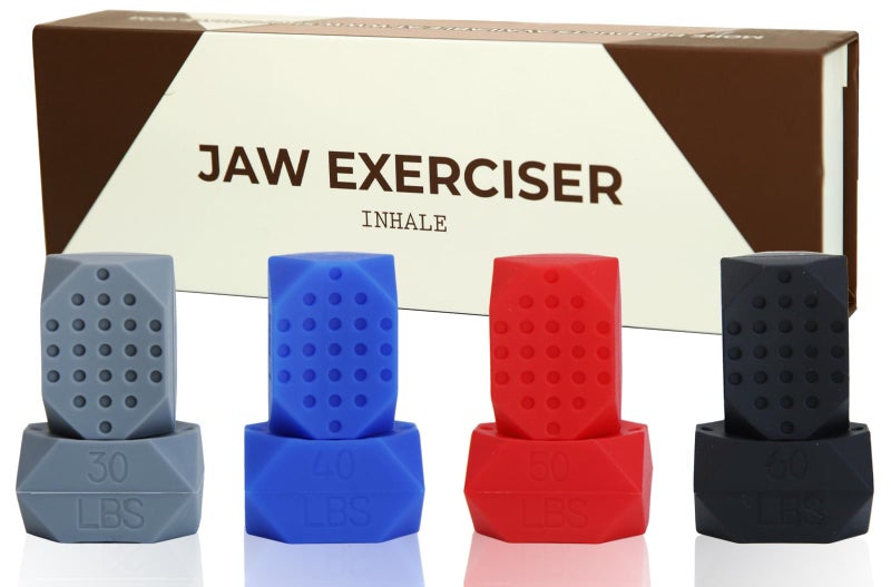 Inhale Jaw Exerciser - Jaw Strength and Shaping Trainer - 4 Levels of Resistance - Silicone Jaw Toner - Double Chin Reducer - Jawline Shaper and Neck Exerciser - Image 1