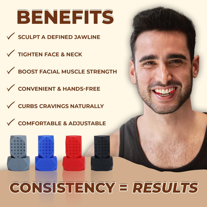 Inhale Jaw Exerciser - Jaw Strength and Shaping Trainer - 4 Levels of Resistance - Silicone Jaw Toner - Double Chin Reducer - Jawline Shaper and Neck Exerciser - Image 3