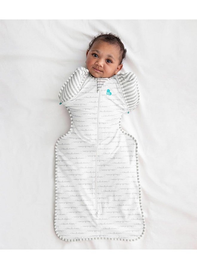 لاف تو دريم قماط Love to Dream Swaddle Up Transition Swaddle، أجنحة قابلة للفك حاصلة على براءة اختراع، تساعد الطفل بلطف على الانتقال من التقميط إلى الحرية في الحركة عند ظهور علامات التدحرج، 1.0 TOG، 13-19 رطلاً، أبيض - Image 2