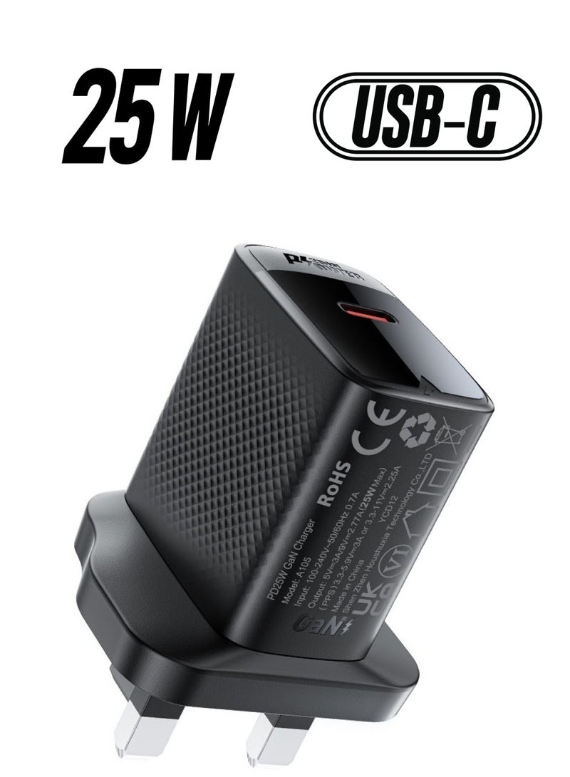 ACEFAST Fast Charge Wall Charger A105 PD25W GaN (1xUSB-C) UK - Image 1