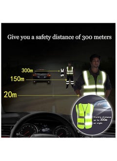 Duravel Duravel Safety Jacket,Vest, Pack of 5 - Reflective Guardian: High-Visibility Safety Jacket for Runners, Cyclists, and Construction Workers - 360° Visibility, Lightweight, and Adjustable Comfort  - Image 2