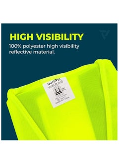 Duravel Duravel Safety Jacket,Vest, Pack of 5 - Reflective Guardian: High-Visibility Safety Jacket for Runners, Cyclists, and Construction Workers - 360° Visibility, Lightweight, and Adjustable Comfort  - Image 3