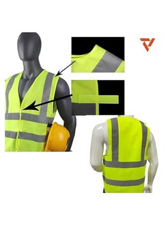 Duravel Duravel Safety Jacket,Vest, Pack of 5 - Reflective Guardian: High-Visibility Safety Jacket for Runners, Cyclists, and Construction Workers - 360° Visibility, Lightweight, and Adjustable Comfort  - Image 5