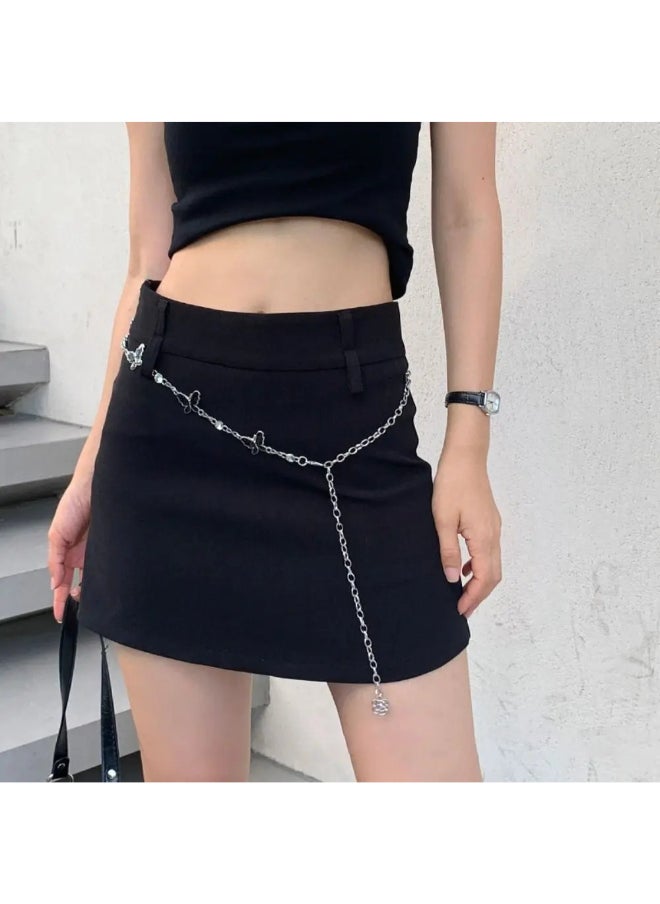 Generic Silver Metal Butterfly Waist Belt - 115 CM - For Her  - Image 5