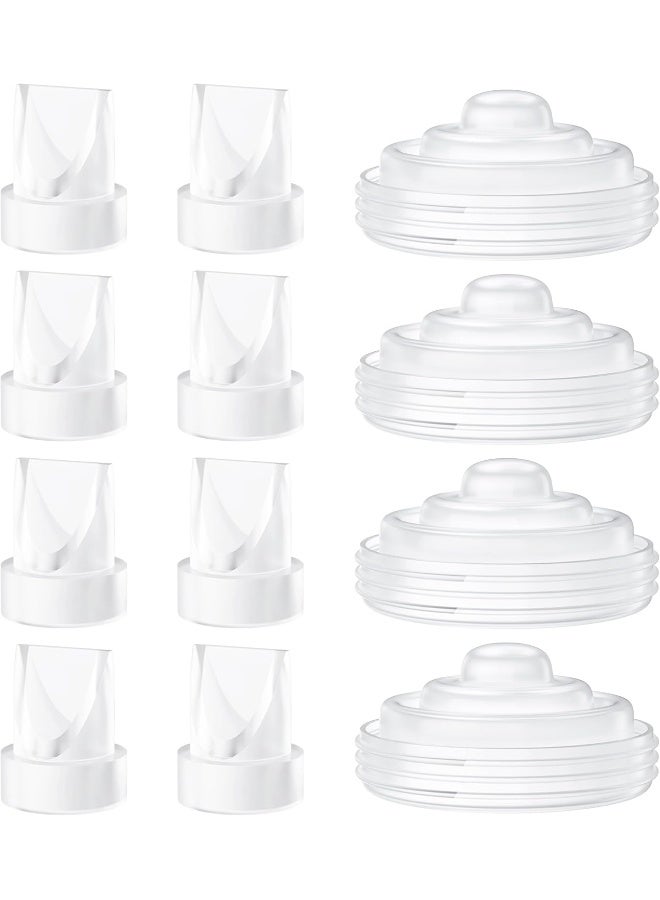 TOVVILD 12 Pack Pump Parts, 8PCS Duckbill Valves 4PCS Silicone Diaphragm Compatible with Momcozy M5, Replace Mom Cozy M5 Replacement Parts - Image 1