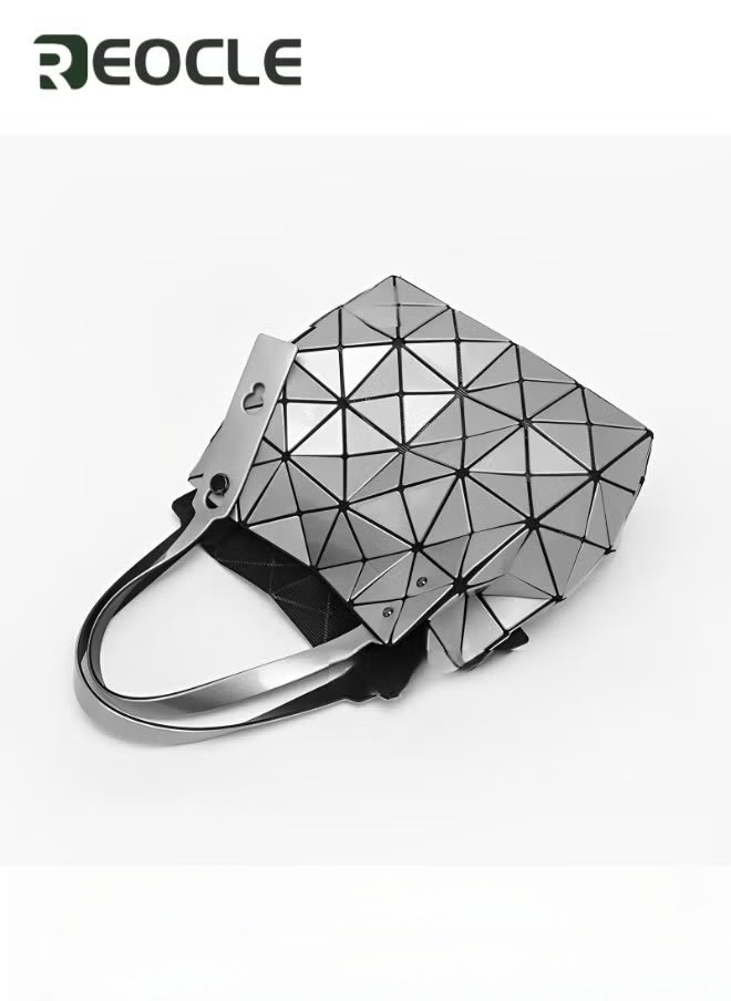 REOCLE Women's Geometric Luminous Purses Handbags Holographic Reflective Crossbody Shoulder Bag Purse Handbag - Image 2