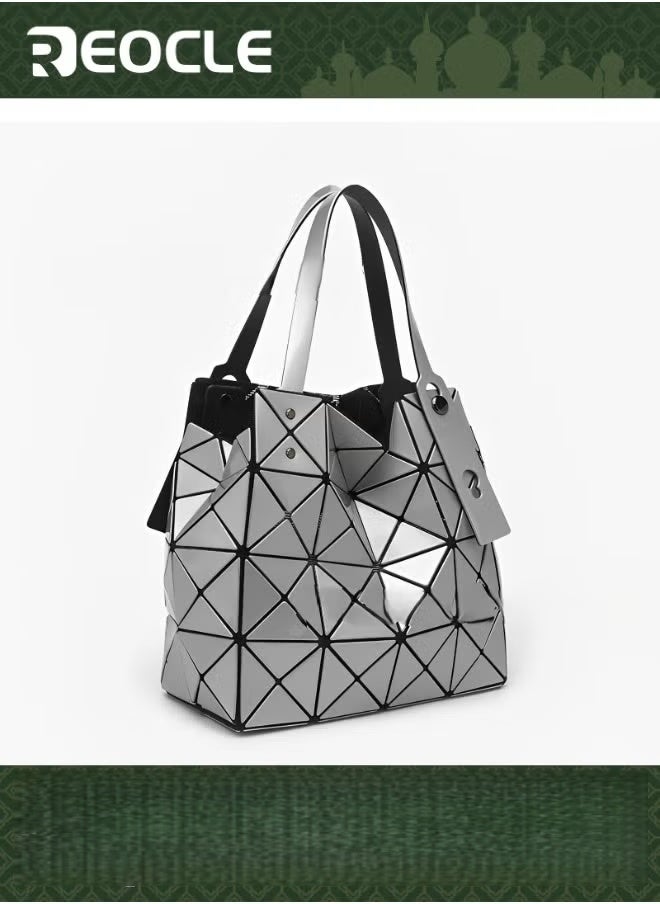 REOCLE Women's Geometric Luminous Purses Handbags Holographic Reflective Crossbody Shoulder Bag Purse Handbag - Image 1