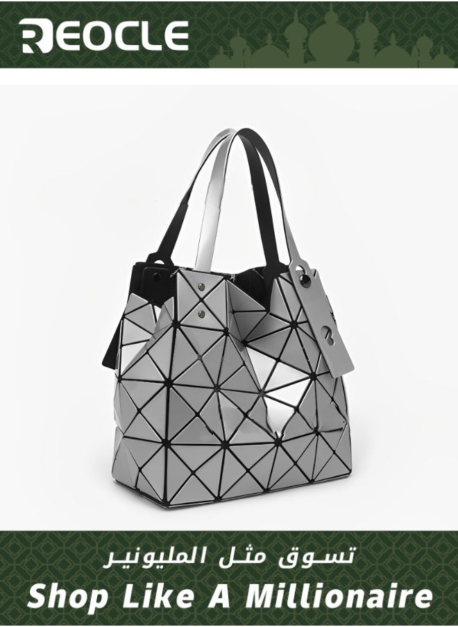 REOCLE - Women's Geometric Luminous Purses Handbags Holographic Reflective Crossbody Shoulder Bag Purse Handbag - Image 1