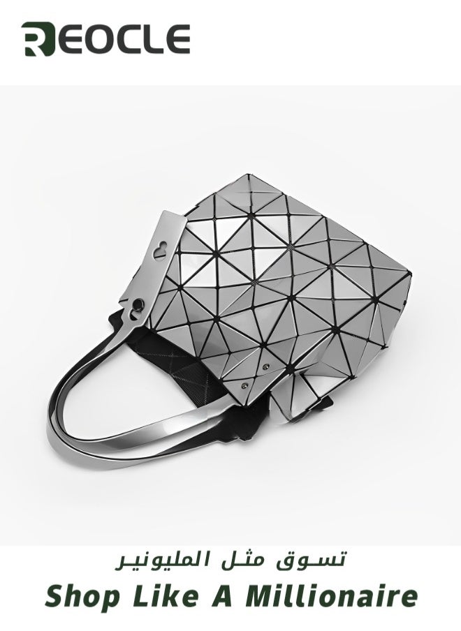 REOCLE - Women's Geometric Luminous Purses Handbags Holographic Reflective Crossbody Shoulder Bag Purse Handbag - Image 1