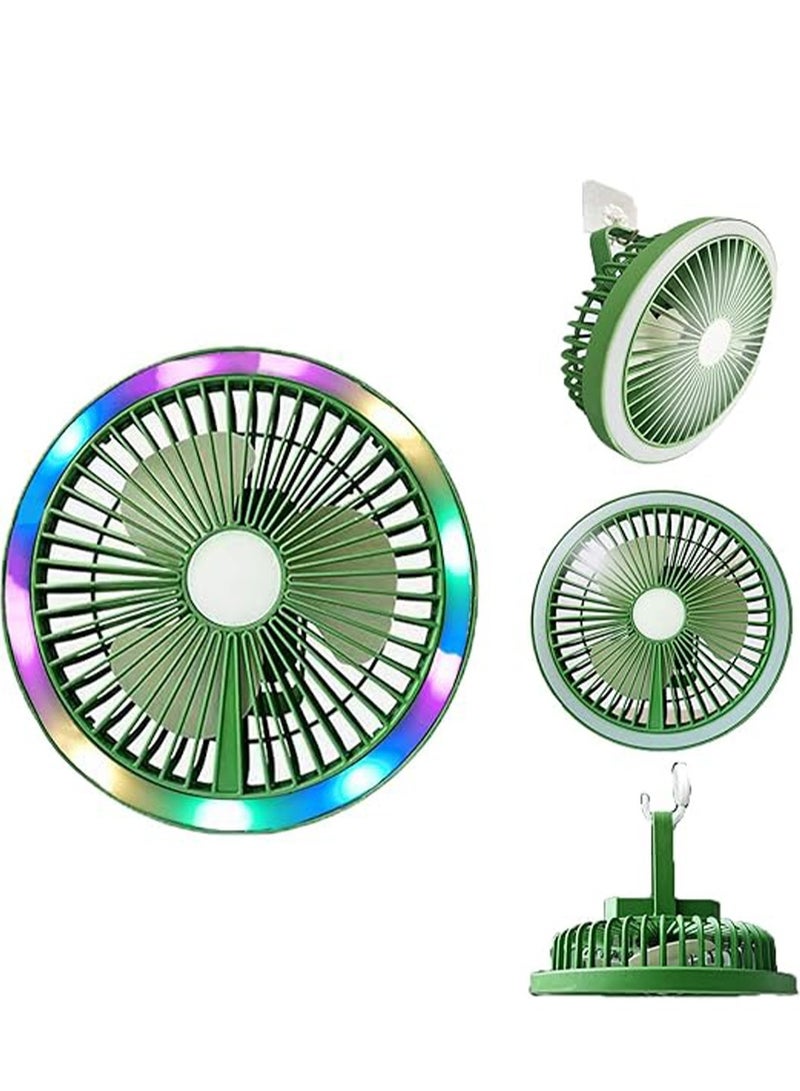 BlueFire Portable Camping Fan with Remote Control – 3-Speed USB Rechargeable Mini Desk Fan, 2000mAh Battery, Wall Mount & Clip-On, LED Light, Mosquito Repellent Tray – Perfect for Tent, RV, Office, Travel, and Home Use (Compact & Lightweight) - Image 1