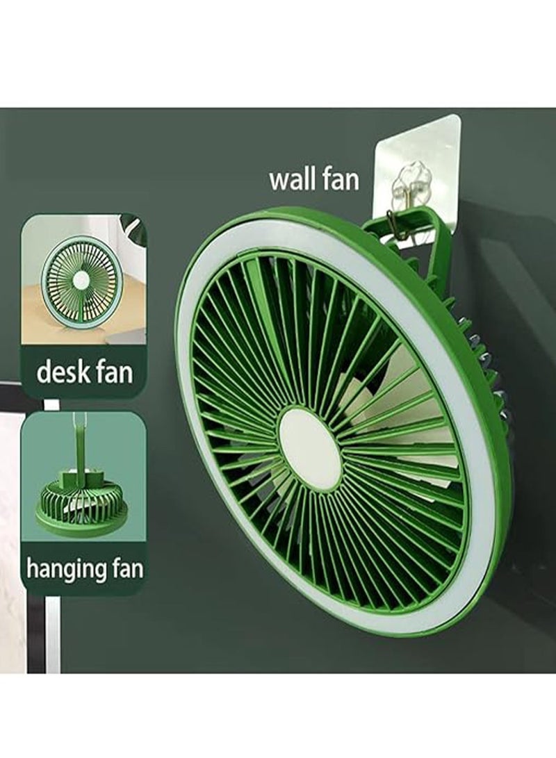 BlueFire Portable Camping Fan with Remote Control – 3-Speed USB Rechargeable Mini Desk Fan, 2000mAh Battery, Wall Mount & Clip-On, LED Light, Mosquito Repellent Tray – Perfect for Tent, RV, Office, Travel, and Home Use (Compact & Lightweight) - Image 4