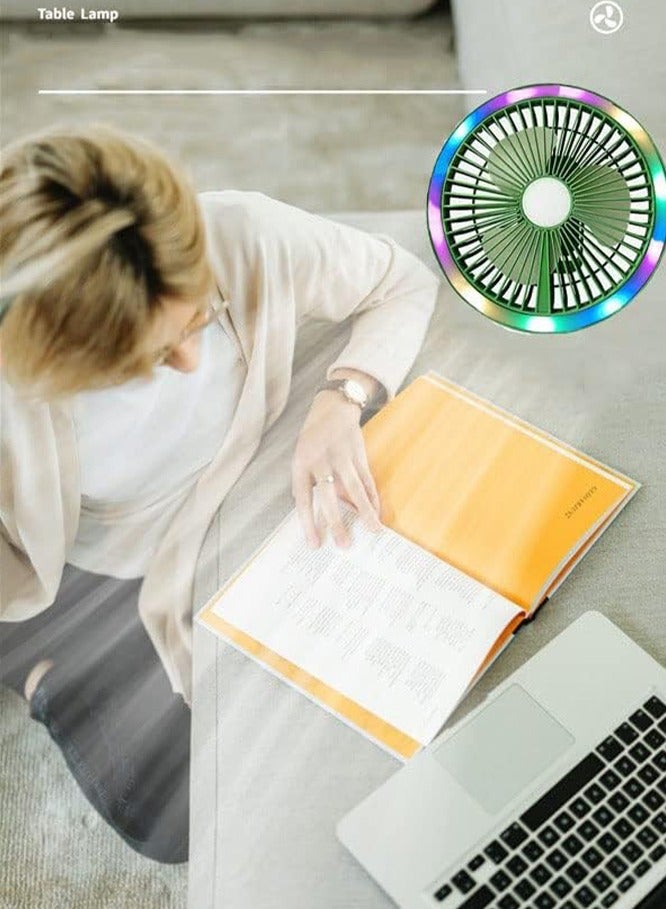 BlueFire Portable Camping Fan with Remote Control – 3-Speed USB Rechargeable Mini Desk Fan, 2000mAh Battery, Wall Mount & Clip-On, LED Light, Mosquito Repellent Tray – Perfect for Tent, RV, Office, Travel, and Home Use (Compact & Lightweight) - Image 2