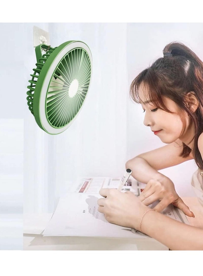 BlueFire Portable Camping Fan with Remote Control – 3-Speed USB Rechargeable Mini Desk Fan, 2000mAh Battery, Wall Mount & Clip-On, LED Light, Mosquito Repellent Tray – Perfect for Tent, RV, Office, Travel, and Home Use (Compact & Lightweight) - Image 3