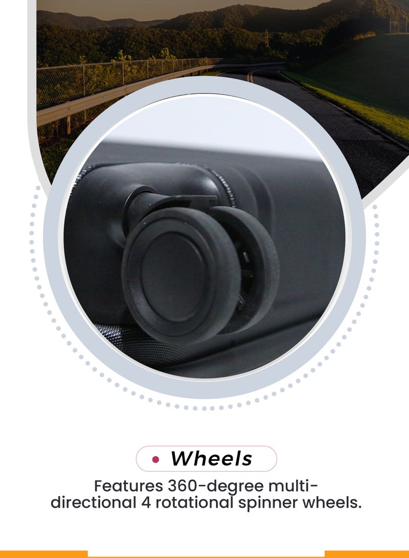 ستار لايف مجموعة حقائب سفر بعجلات من الجانب الصلب ABS مكونة من 3 قطع بعجلات دوارة مع قفل أرقام - Image 5