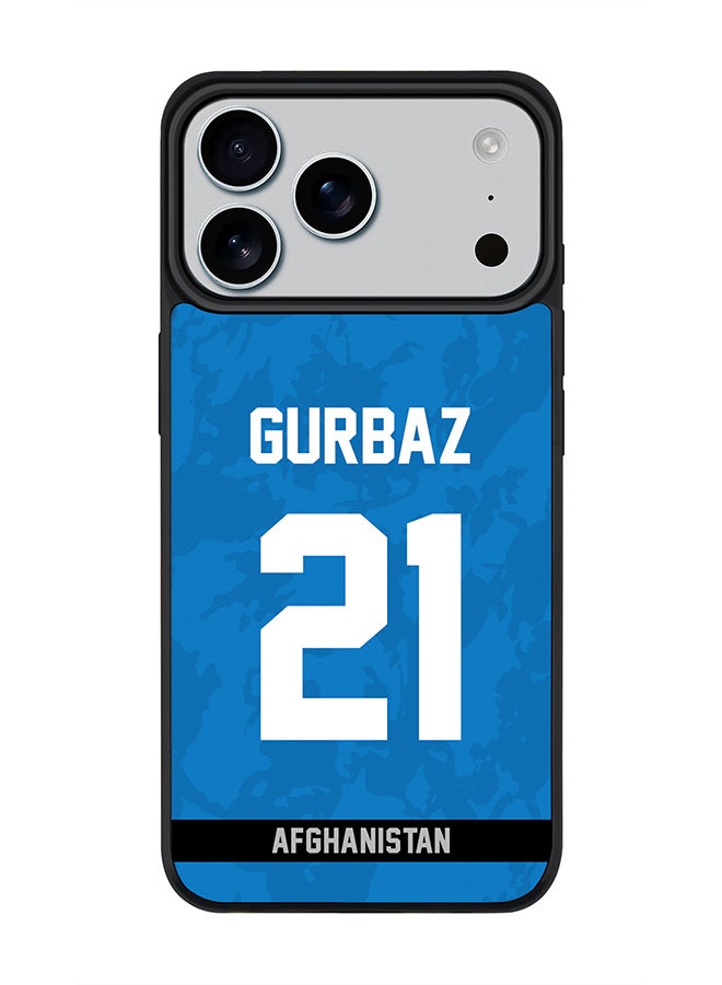 Stylizedd iPhone 17 Pro Max Case, [Compatible with MagSafe] Slim Magnetic cover Phone Case iPhone 17 Pro Max -Afghanistan Rahmanullah Gurbaz Jersey  21 - Image 1