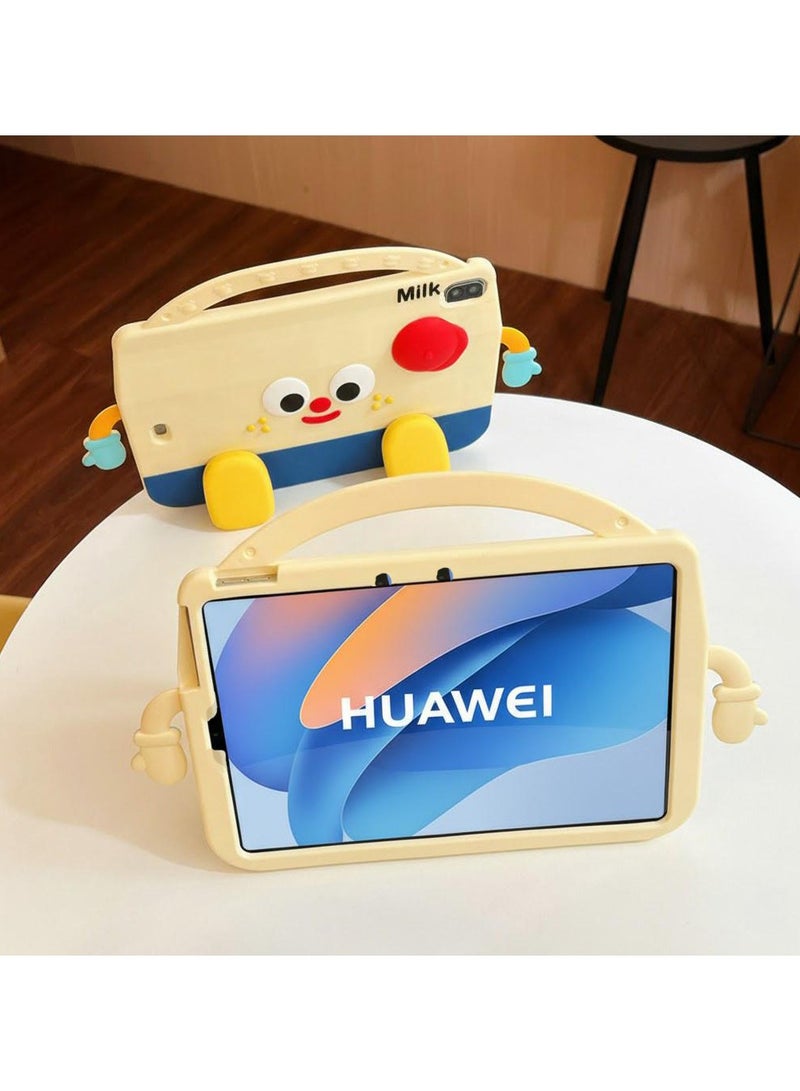 HUAWEI MatePad SE 11-Inch 2024 Cartoon Kids Case, Portable Handle Stand, Kids Friendly Soft Silicone Adjustable Stand Shockproof Cover for HUAWEI MATEPAD SE 11'' 2024 - Image 3