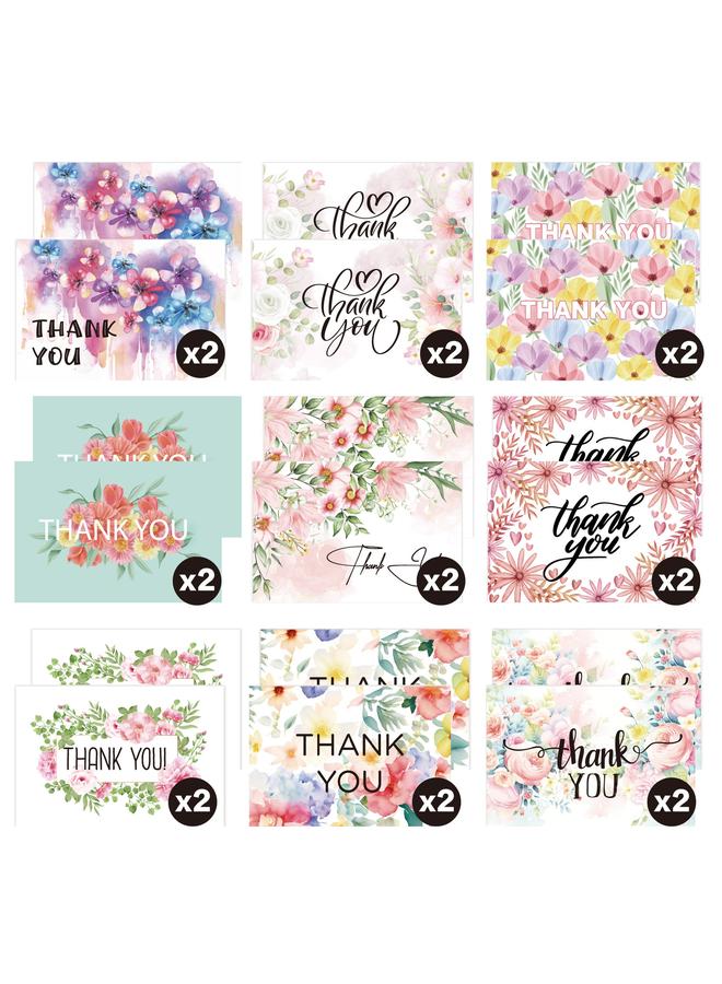 Bluejw THANK YOU Greeting Card Suit English Advanced Blank Folding Envelope Message Blessing Thank You Card - Image 3