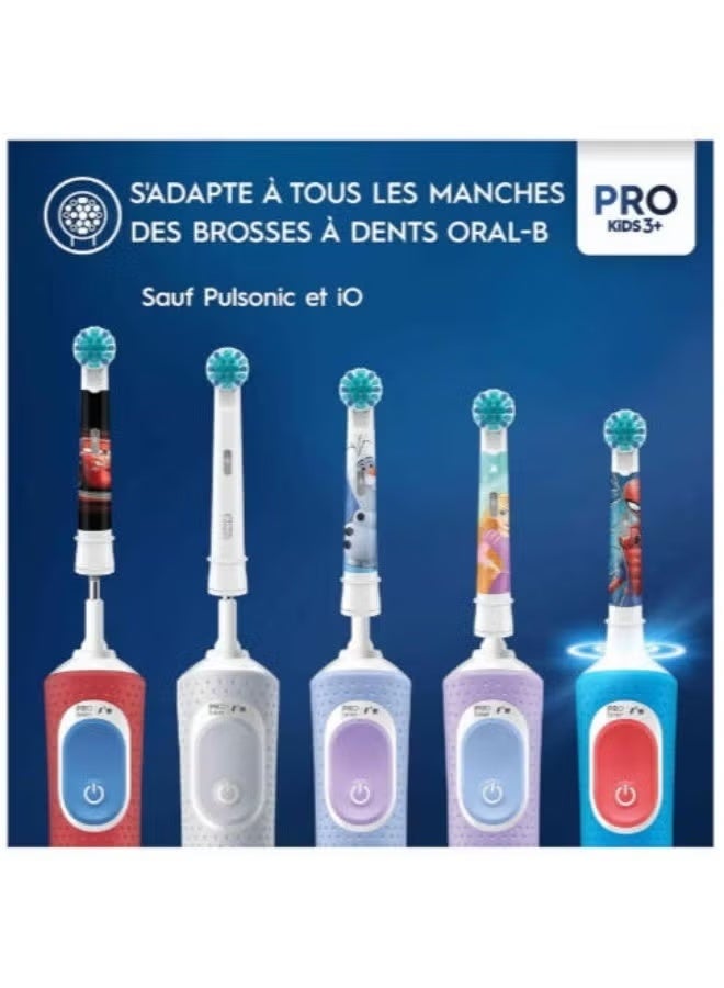 Oral-B Pro Kids Electric Toothbrush Head, With Spiderman Characters, Extra Soft Bristles, For Ages 3+, Pack of 4 Toothbrush Heads, White - Image 3