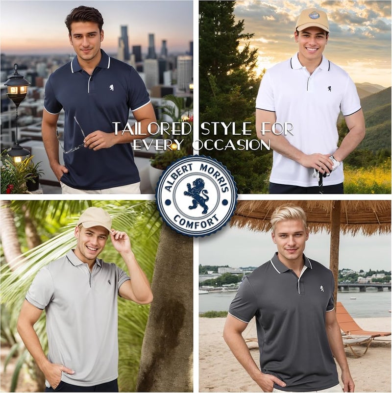 Albert Morris mens Men's Polo Shirt Polo Shirt (pack of 4) - Image 2