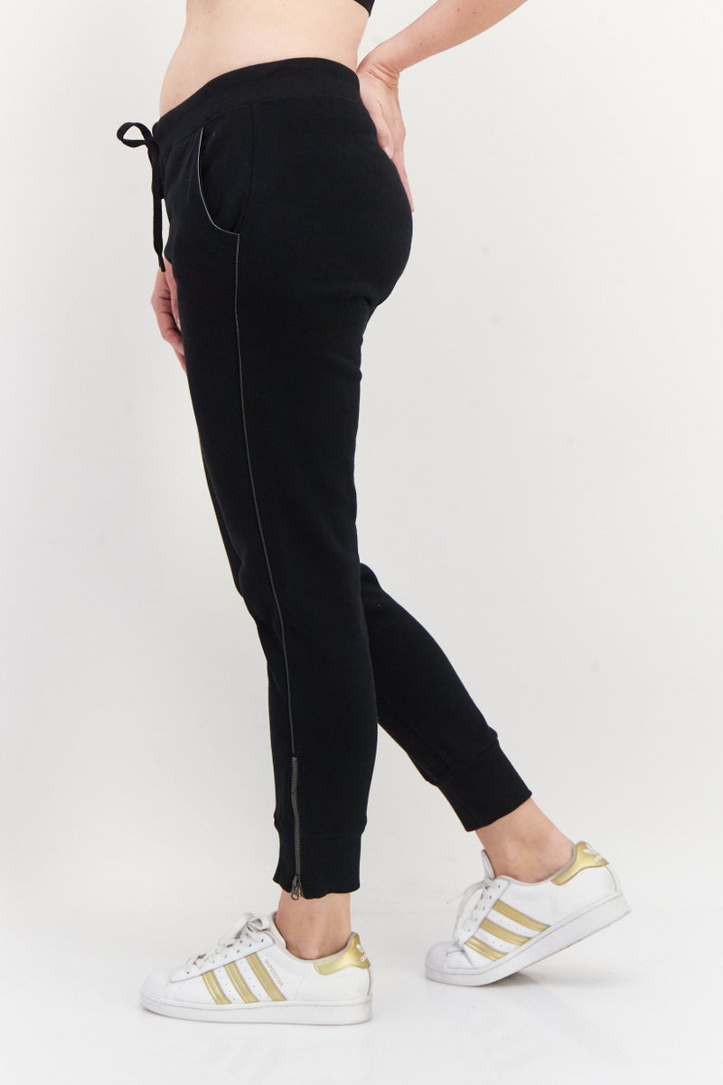 CONVERSE Women Sportswear Fit Running Sweatpants, Black - Image 4