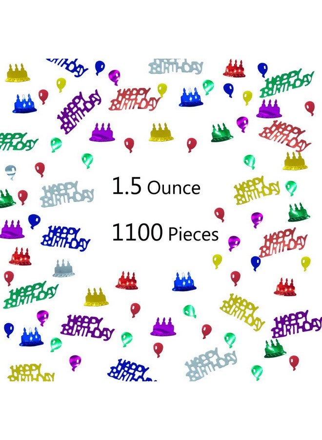 YaFex Happy Birthday Confetti Sprinkles Table Scatters For Birthday Party Decoration DIY Arts and Crafting Metallic Foil Confetti-Multi Color 1.5 Ounce/Package - Image 3