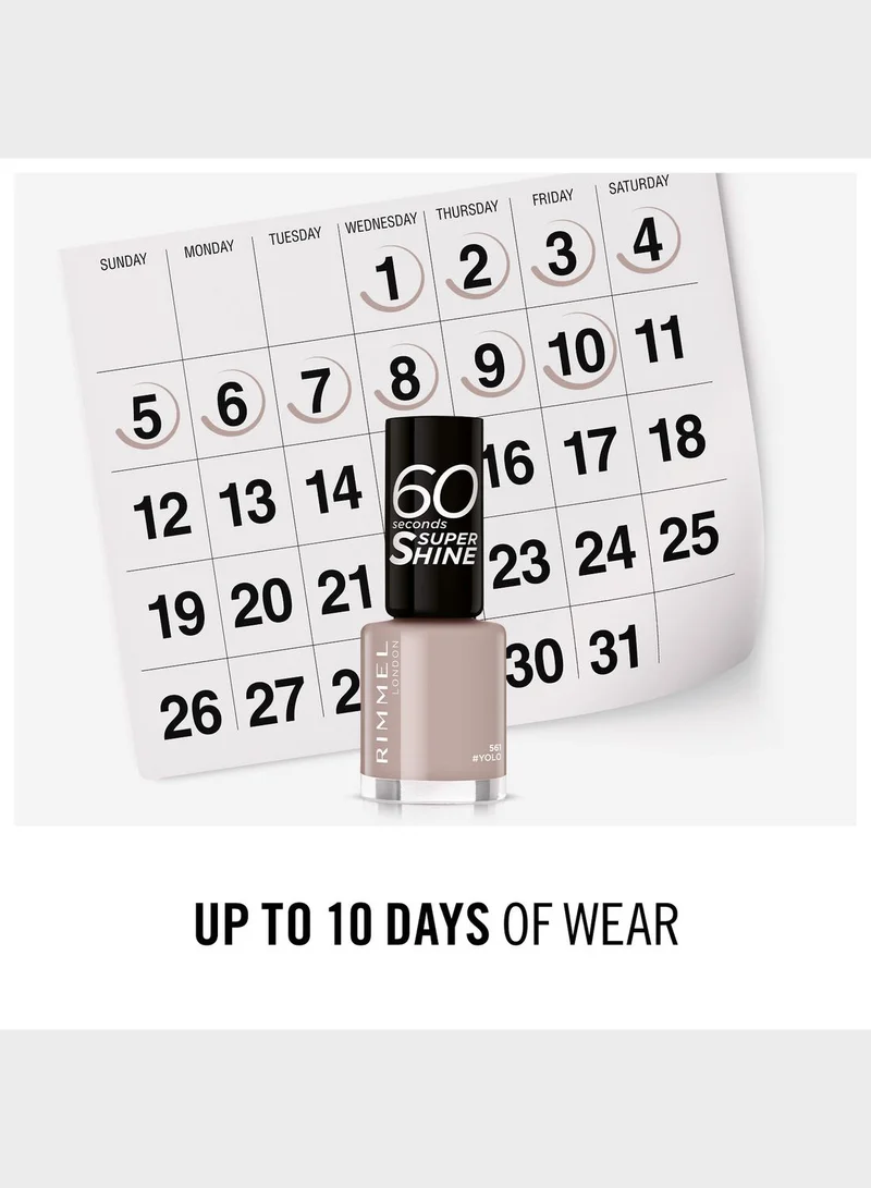 RIMMEL LONDON Rimmel 60 Seconds Super Shine Nail Polish – 561 – Yolo, 8ml