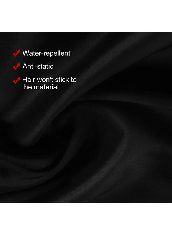 Perfehair PERFEHAIR Barber Jacket for Men, Hair Stylist Grooming Smock Vest Shirt, Black  - Image 5