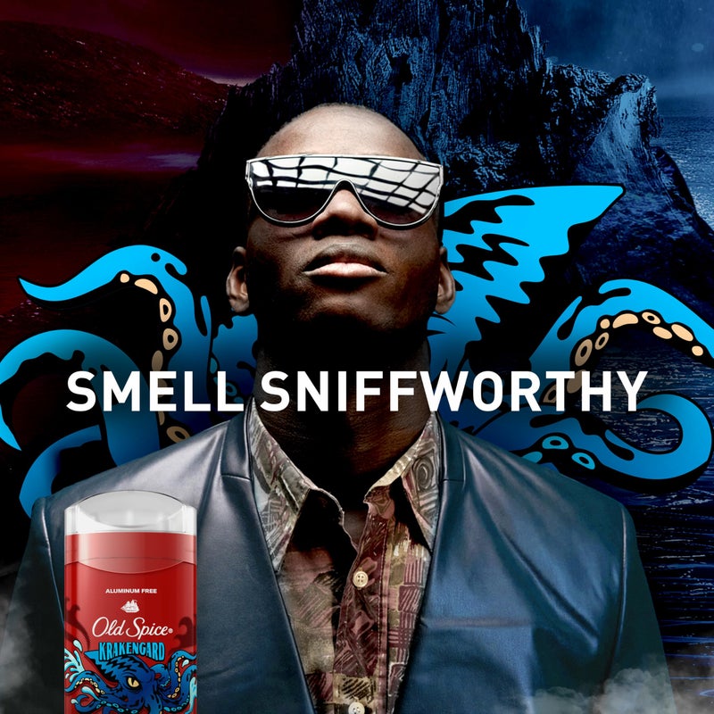 Old Spice Aluminum Free Deodorant for Men, 24/7 Odor Protection, 24/7 Freshness & Lasting Scent, Goes on Clear, Krakengard with Deep Ocean Scent, 3.0 oz (Pack of 2) - Image 5