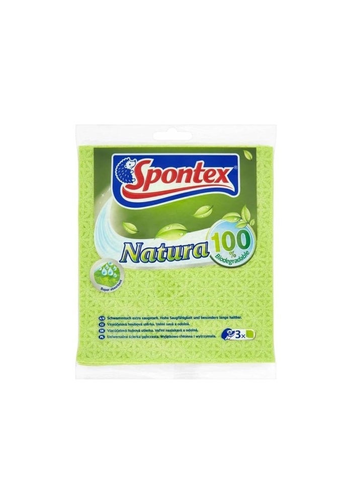 Sponge Cloths, Natura - 3pcs, United States
