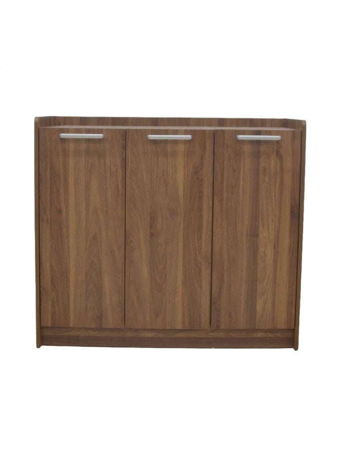 DANUBE HOME Supreme 3-Door Shoe Rack – Large Shoe Storage Cabinet for 24 Pairs, Space-Saving Organizer for Entryway, Bedroom, Closet – Durable & Stylish Shoe Stand - Light Walnut - Image 5