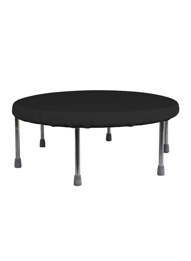 COOSOO Trampoline Cover Mini Trampoline Cover Waterproof protective cover for Trampoline Indoor Outdoor Garden Rebounder (Not Spring Cover) (Black, 48"Dia x 4.3"H) - Image 1