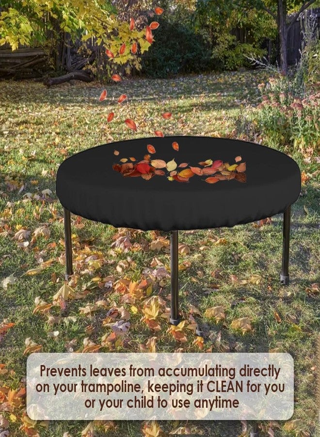 COOSOO Trampoline Cover Mini Trampoline Cover Waterproof protective cover for Trampoline Indoor Outdoor Garden Rebounder (Not Spring Cover) (Black, 48"Dia x 4.3"H) - Image 4