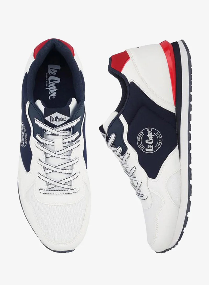 لي كوبر Men Logo Print Lace-Up Ankle Sneakers