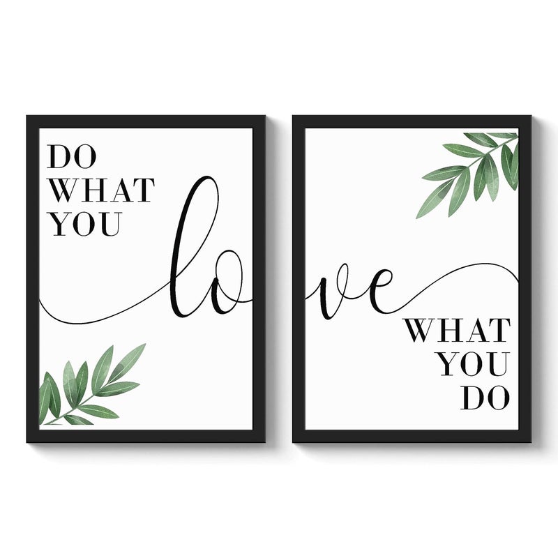 SC CREATIVES Abstract Framed Modern Framed Ready To Hang Boho Hanging Art Modern Minimalist Wall Painting with Glass For Home Decor 13X9 Inches Black Frame Set of 2