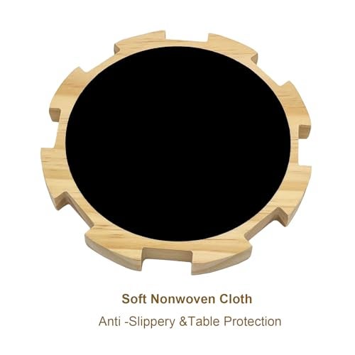 SUTIMSHE Wooden Hub Centerpiece for Mexican Train Dominoes Game with Felted Bottom up to 8 Players Dominoes Accessories Made of Superior Pine - Image 5